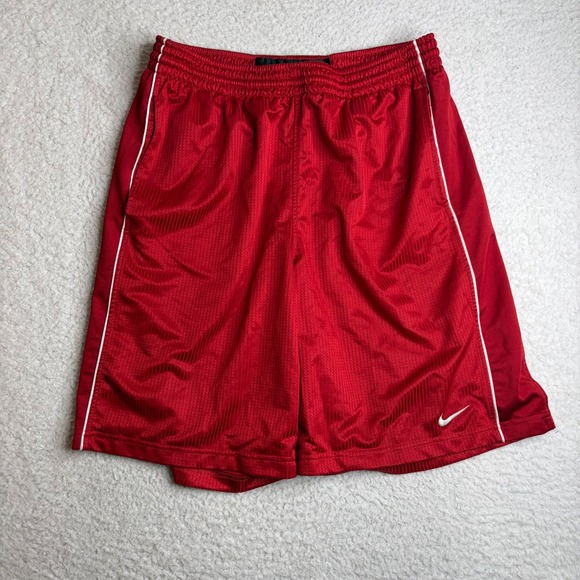Nike Other - Nike Basketball Shorts Mens Large Red Mesh dazzle shiny baggy Swoosh Y2K  L